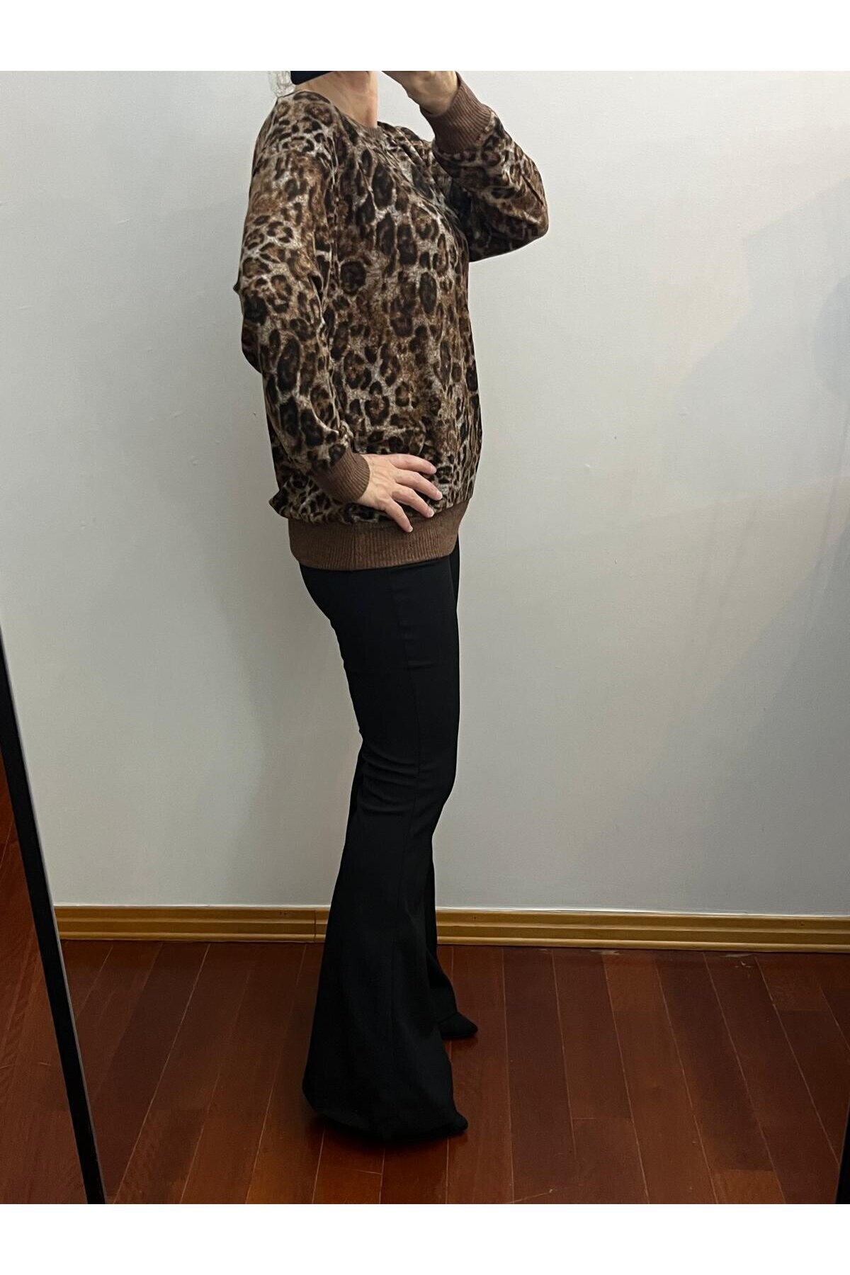 Leopar Desenli Kazak