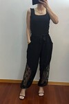 Siyah Dantelli pantolon
